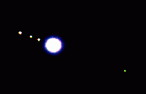 Jupiter and Four Moons